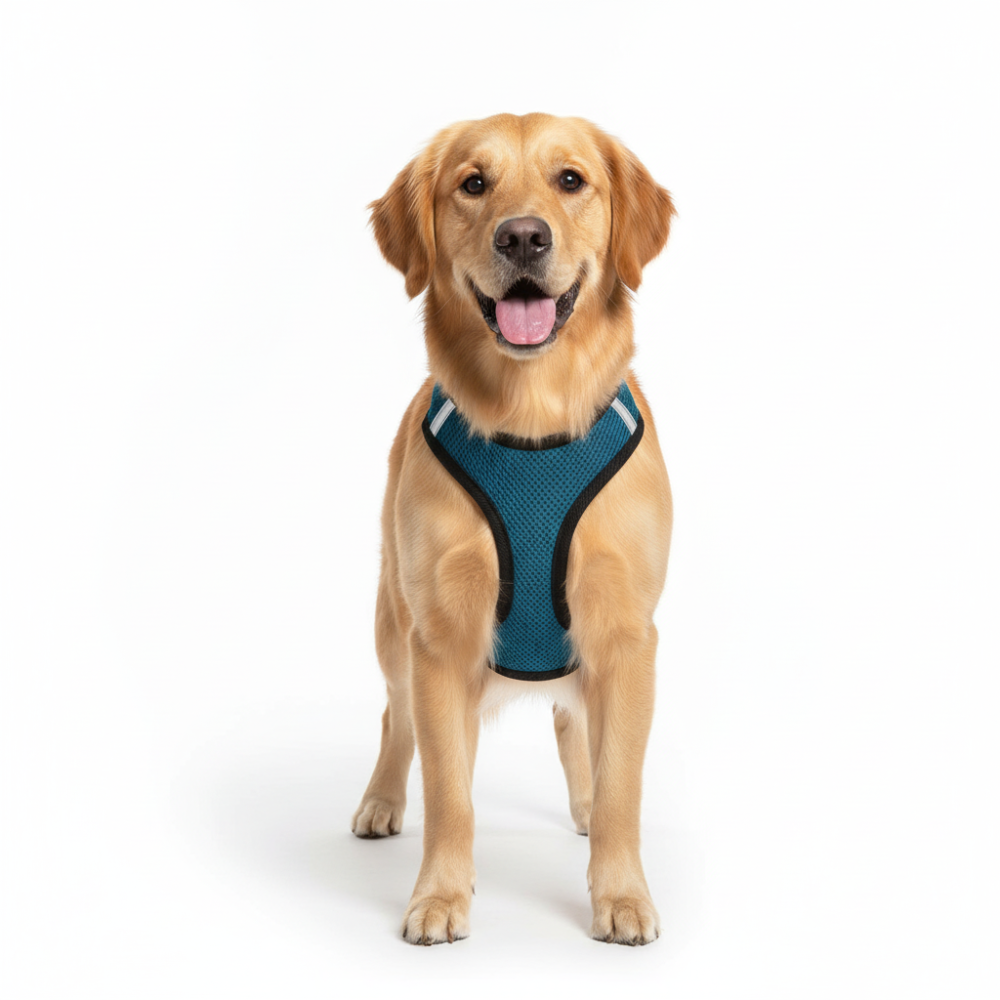 Step-In Air Mesh Dog Harness – Lightweight, Breathable & Reflective Pet Walking Harness
