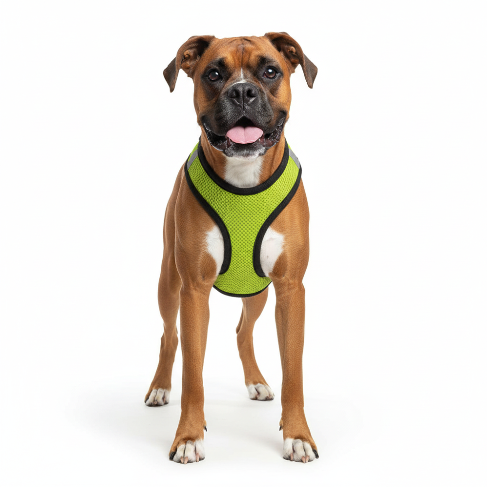 Step-In Air Mesh Dog Harness – Lightweight, Breathable & Reflective Pet Walking Harness