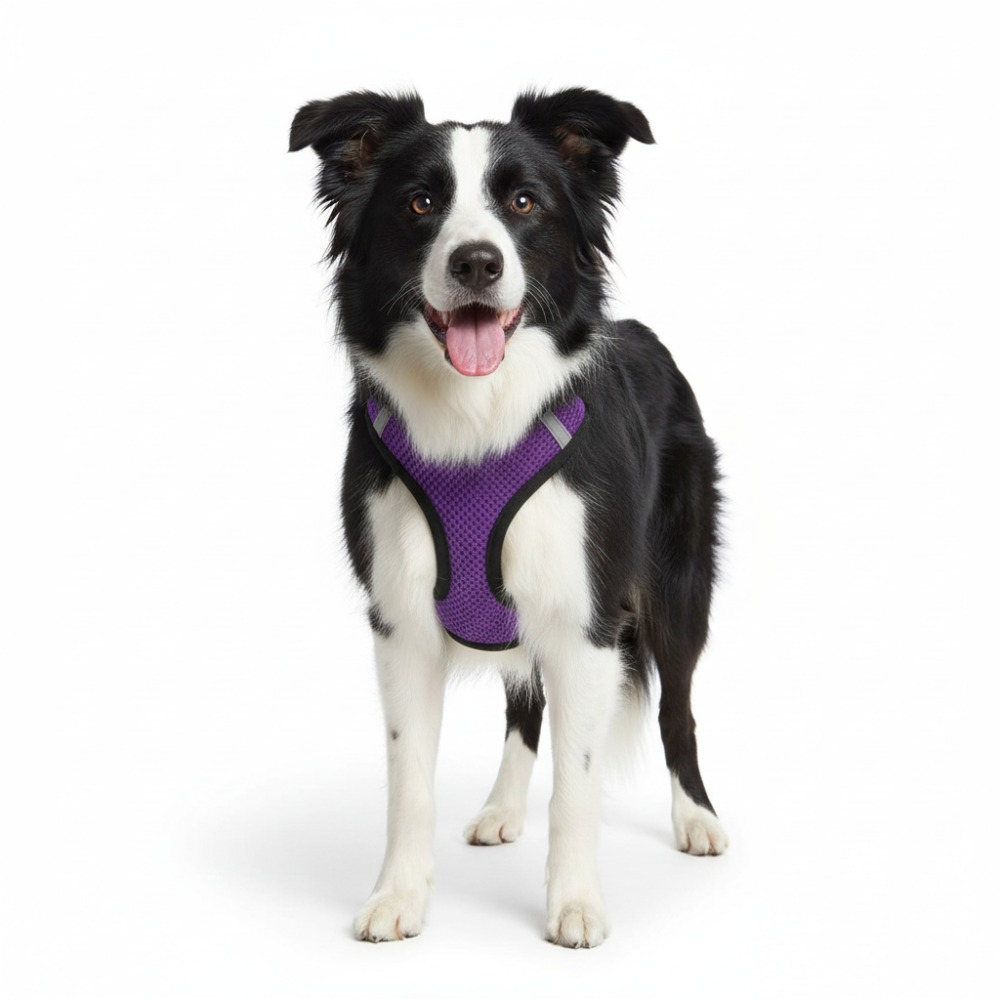 Step-In Air Mesh Dog Harness – Lightweight, Breathable & Reflective Pet Walking Harness