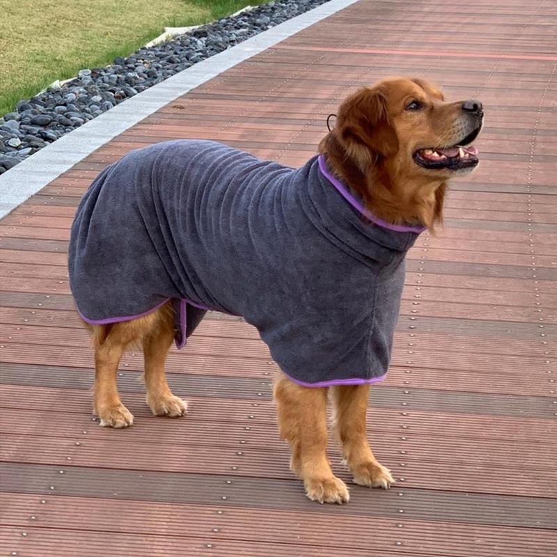Adjustable Quick-Dry Pet Bathrobe for Dogs & Cats