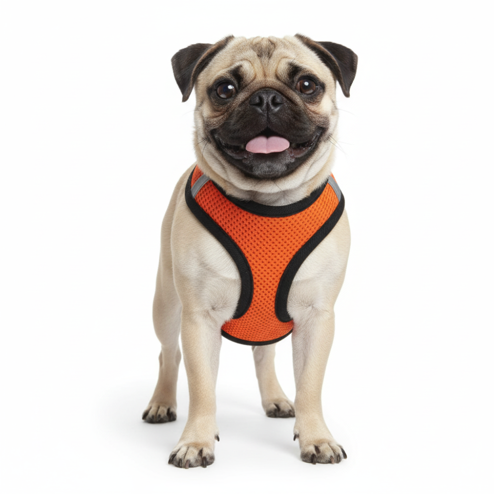 Step-In Air Mesh Dog Harness – Lightweight, Breathable & Reflective Pet Walking Harness
