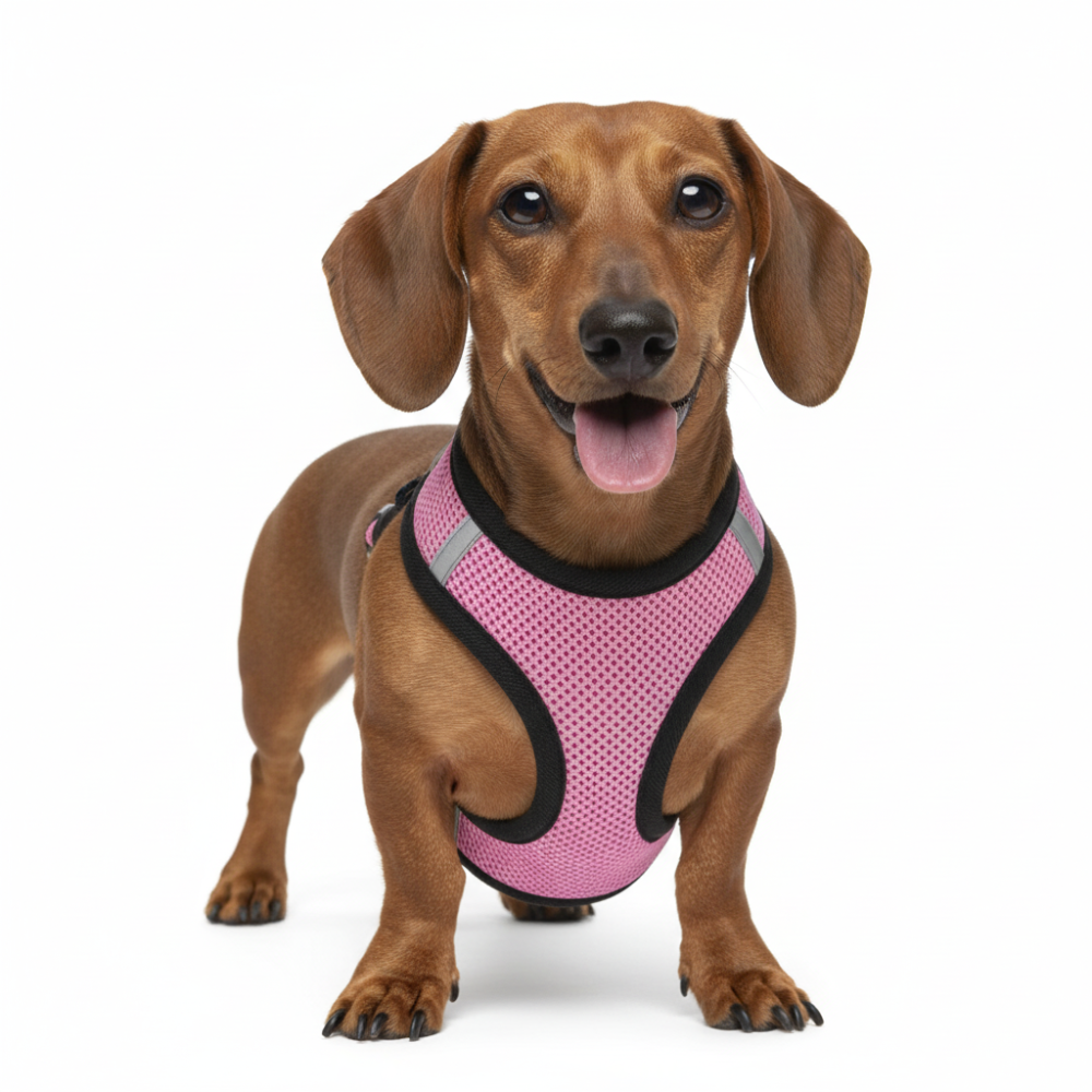 Step-In Air Mesh Dog Harness – Lightweight, Breathable & Reflective Pet Walking Harness