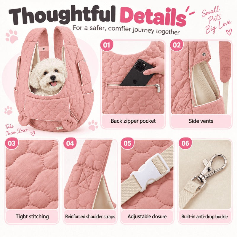 Ergonomic Front Pet Carrier Vest – Hands-Free Dog or Cat Carrier for Walking, Travel & Bonding