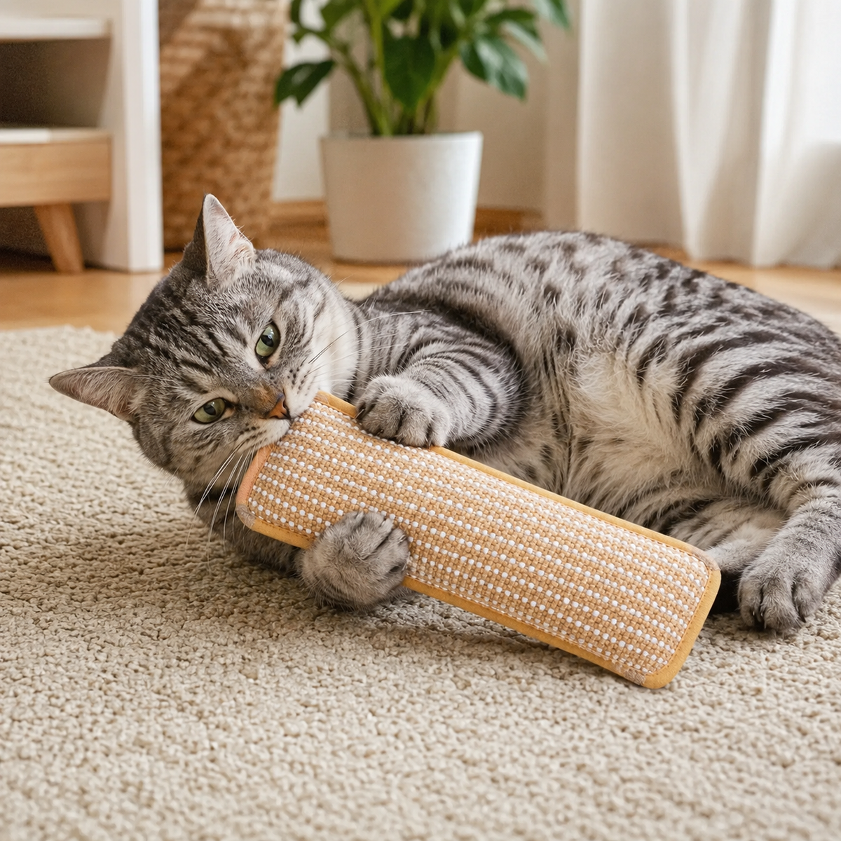 2-Pack Soft Kitten Scratching & Kicking Toys – Plush Cat Toys with Sisal Scratcher Surface