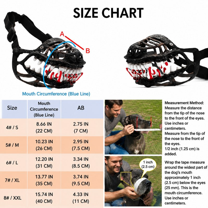 Terrifying Hellhound Dog Muzzle – Halloween Pet Costume Accessory