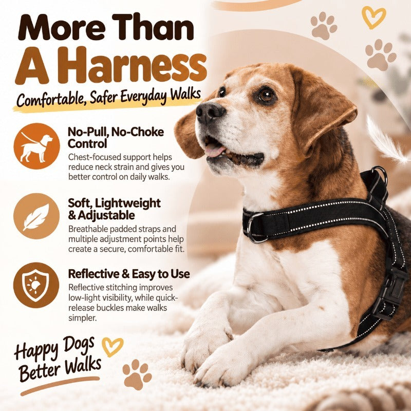 No-Pull Dog Harness – Front-Clip Training Harness for Strong Pullers