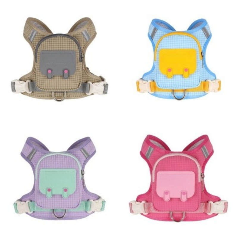 Dog Backpack Harness Set – Adjustable Pet Carrier & Walking Harness Combo