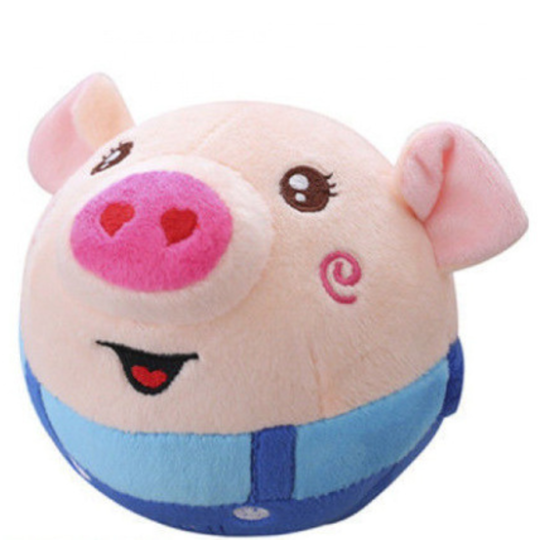 Jumping Pig Interactive Dog Toy – Bouncing Plush Toy for Mental Stimulation & Fun