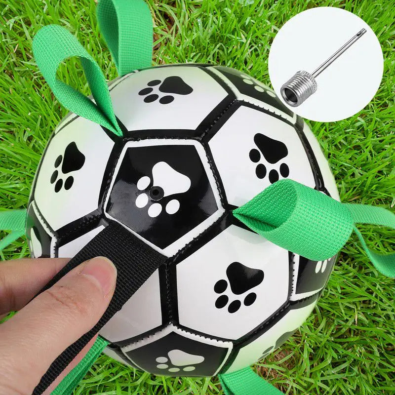 Dog Ball Toy with Integrated Pull Ropes — Durable Chew & Tug Toy for Active Dogs