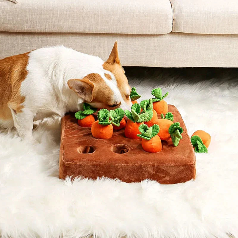 Interactive Dog Sniffing Toy – Carrot Garden Puzzle for Mental Stimulation