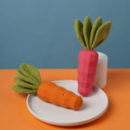 Eco-Friendly Natural Rubber Dog Chew Toy — Carrot Shape