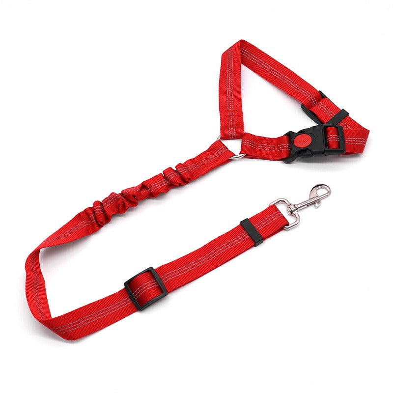 Shock-Absorbing Dog Car Seatbelt – Dual-Anchor Safety Restraint for Dogs