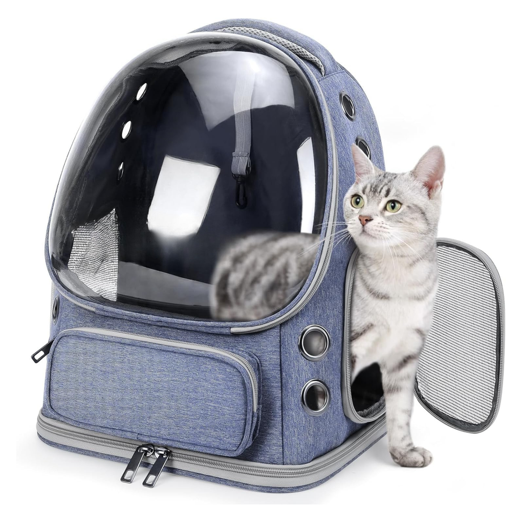 Expandable Bubble Travel Carrier Backpack for Cats & Small Dogs