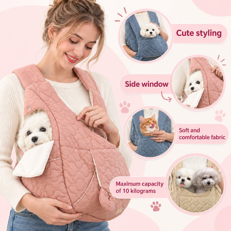Ergonomic Front Pet Carrier Vest – Hands-Free Dog or Cat Carrier for Walking, Travel & Bonding