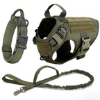 Tactical Military-Grade Dog Harness – Heavy-Duty Training & Outdoor Harness with Front/Rear D-Rings