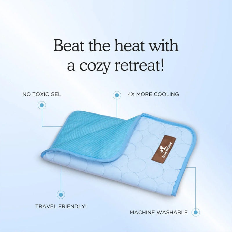 Portable Pet Cooling Mat – No Gel, No Freezing, Instant Relief in Seconds