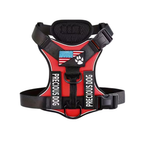 Adjustable Reflective Service Dog Harness with 5 Removable Training Patches