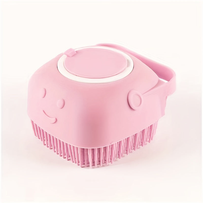Pet Bath Brush with Built-In Shampoo Dispenser