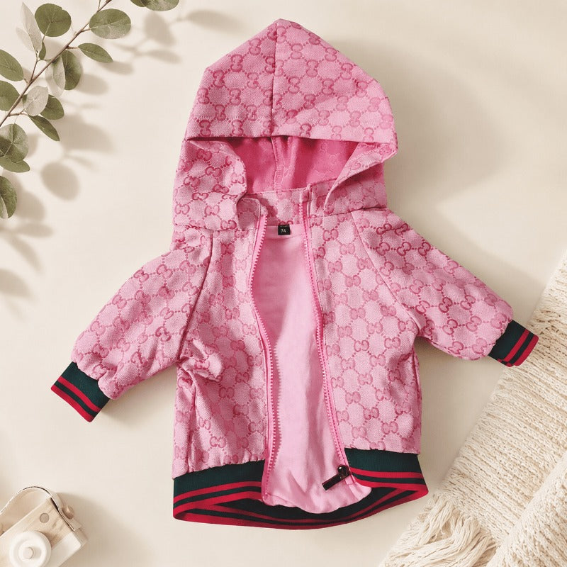 Stylish Warm Dog Jacket – Quilted Tartan Pet Coat with Full Zipper