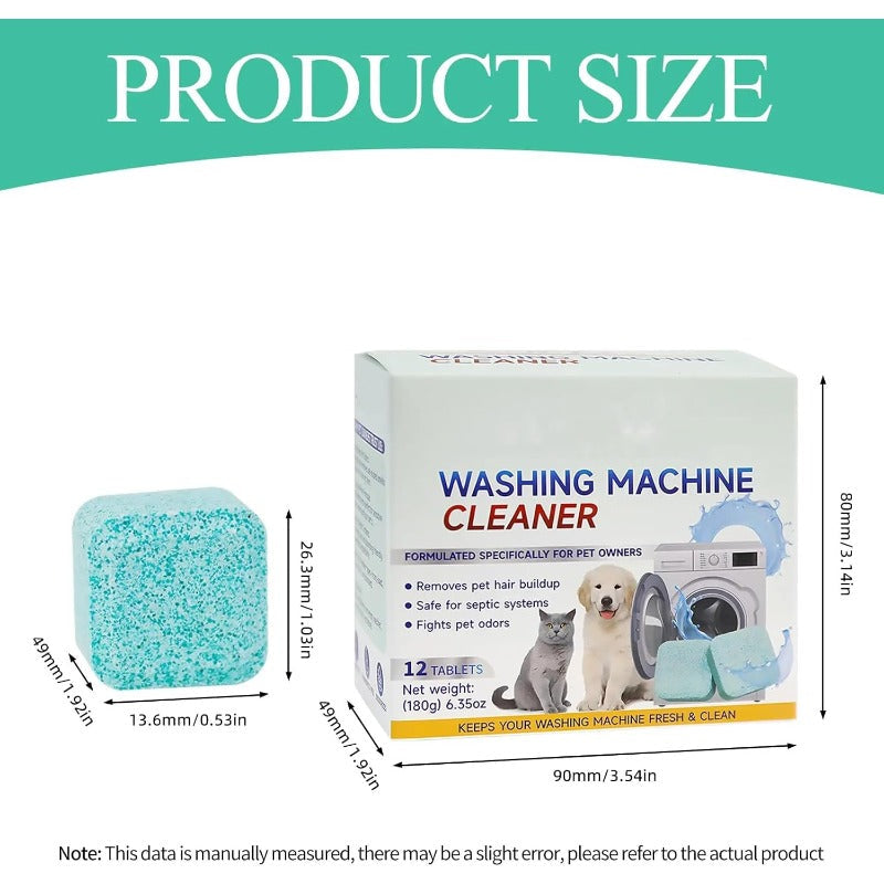 Pet Hair & Odor Washer Cleaner Tablets — Deep Clean Your Machine