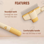 🔥 Self-Cleaning Pet Flea Comb & Grooming Brush for Dogs & Cats