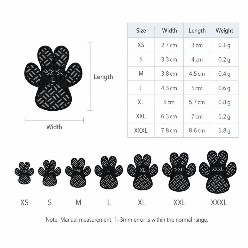 Anti-Slip Dog Paw Grips – Reusable Silicone Traction Pads for Hard Floors