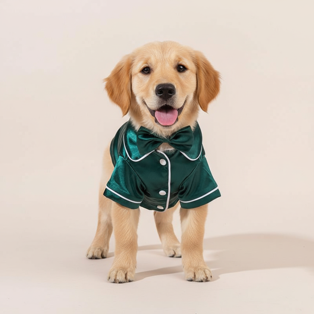 Glossy Pet Pajama Costume Outfit for Small Dogs & Cats