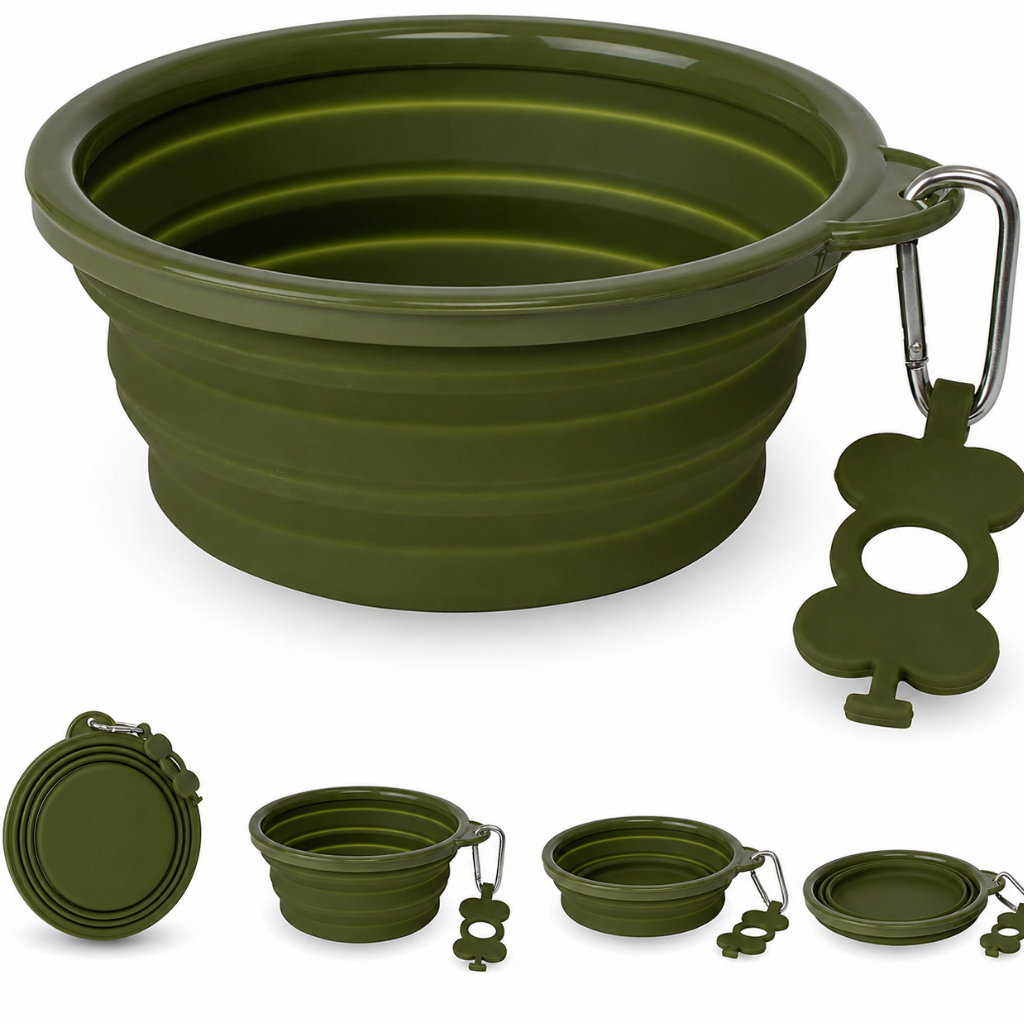 Collapsible Silicone Dog Bowl – Portable Travel Water Bowl for Large & Giant Breeds