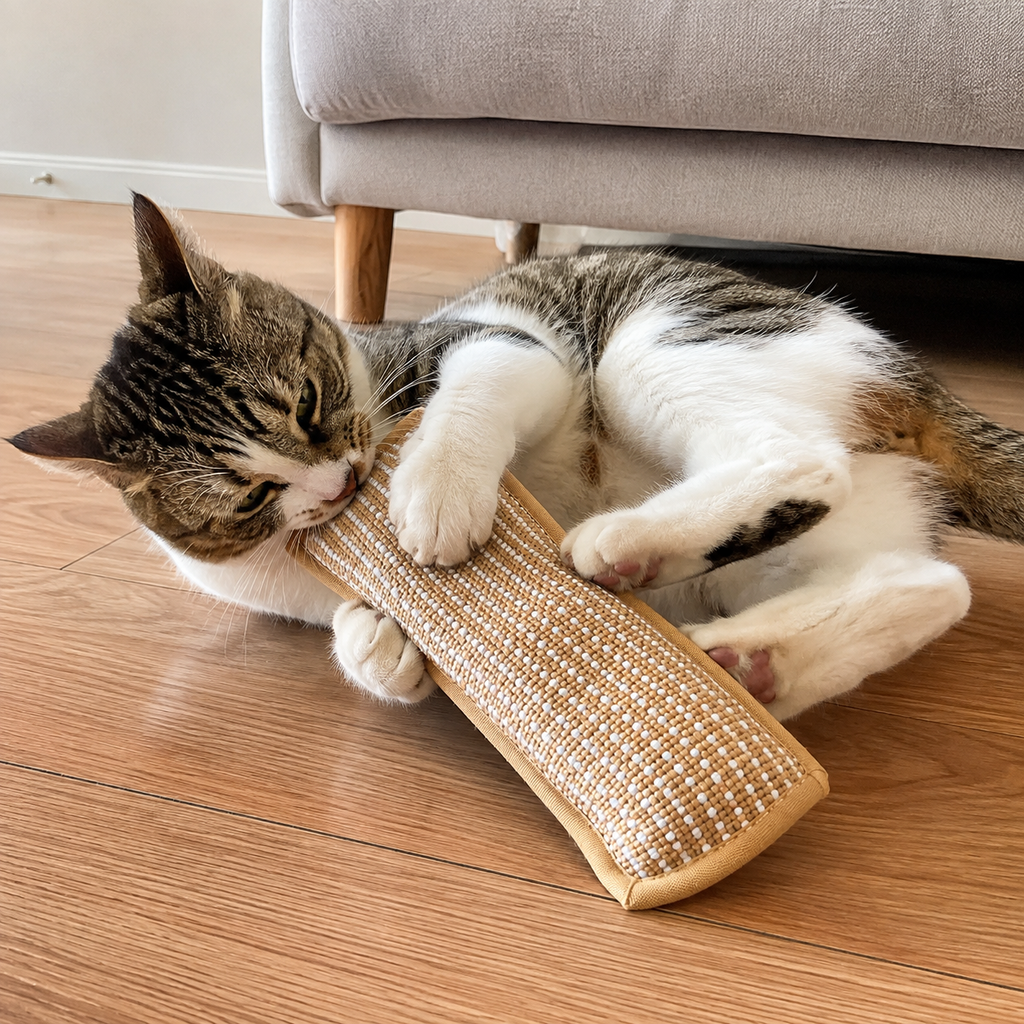 2-Pack Soft Kitten Scratching & Kicking Toys – Plush Cat Toys with Sisal Scratcher Surface