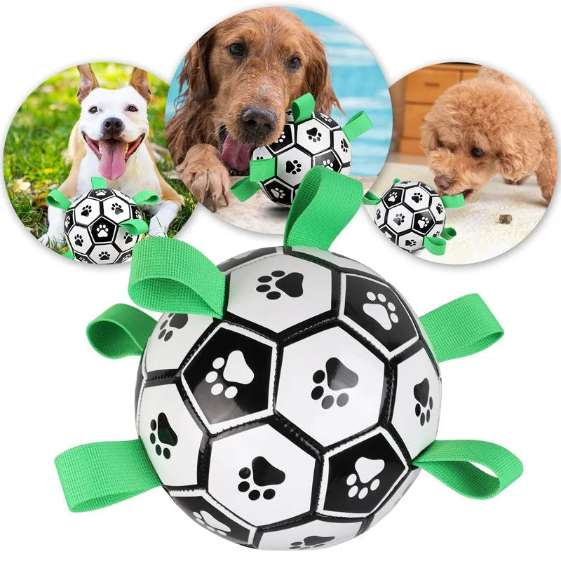 Dog Ball Toy with Integrated Pull Ropes — Durable Chew & Tug Toy for Active Dogs