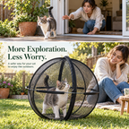 PurrRoam™ - Outdoor Rolling Cat Playpen