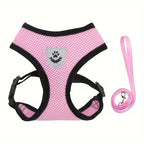 Adjustable Dog Harness with Reflective Leash – Comfortable, Safe & Breathable for Daily Walks
