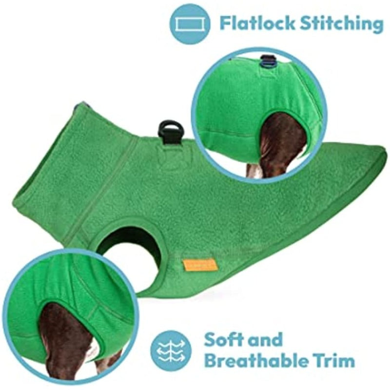 Half-Zip Fleece Dog Vest – Warm, Cozy & Easy-On Winter Sweater for Small Dogs