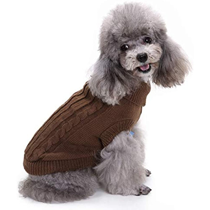 Small Dog Knitted Sweater – Soft Acrylic Winter Dog Sweatshirt for Chilly Days