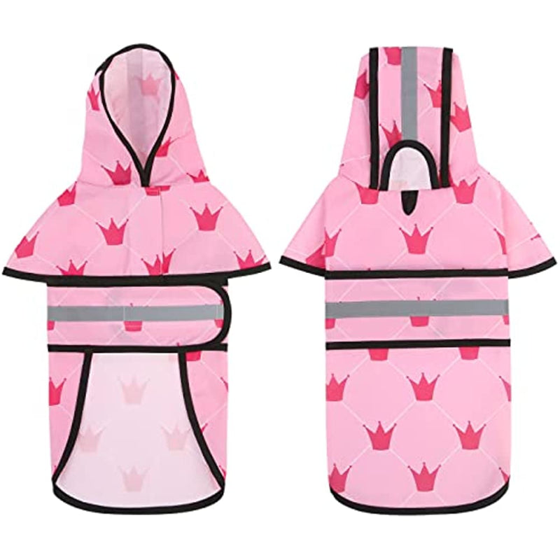 Hooded Dog Rain Poncho – Waterproof, Reflective & Adjustable for Puppies & Small to Large Dogs