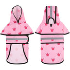 Hooded Dog Rain Poncho – Waterproof, Reflective & Adjustable for Puppies & Small to Large Dogs