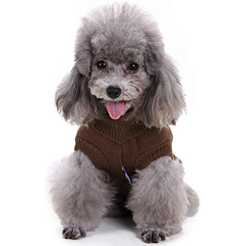Small Dog Knitted Sweater – Soft Acrylic Winter Dog Sweatshirt for Chilly Days