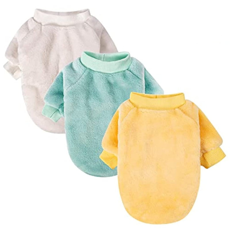 Pack of 2 or 3 Ultra-Soft & Warm Cat & Small Dog Sweaters