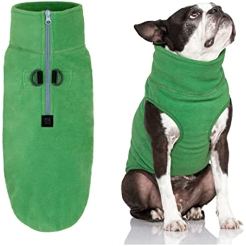 Half-Zip Fleece Dog Vest – Warm, Cozy & Easy-On Winter Sweater for Small Dogs
