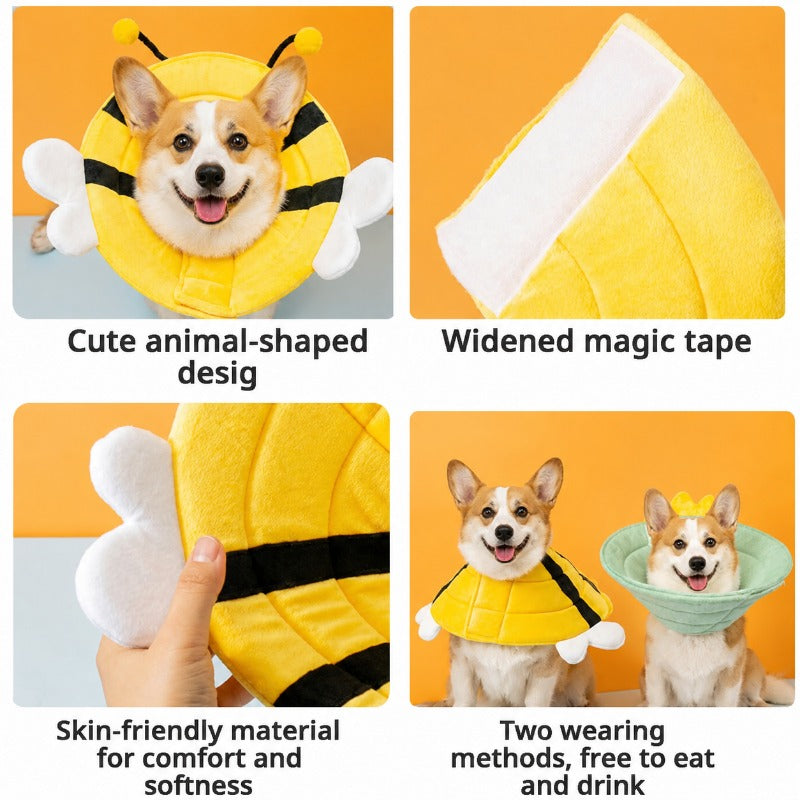 Soft Recovery Collar for Cats & Dogs – Anti-Lick Pet Cone (Comfortable, Washable, Cute Designs)