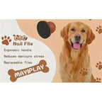 Gentle Grip Pet Nail File – Quiet Wooden Nail Buffer for Dogs & Cats