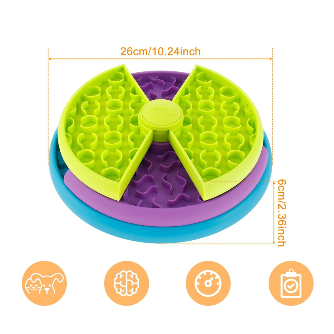 Engagement Feeding Bowl with Multiple Levels – Slow Feed Dog Bowl