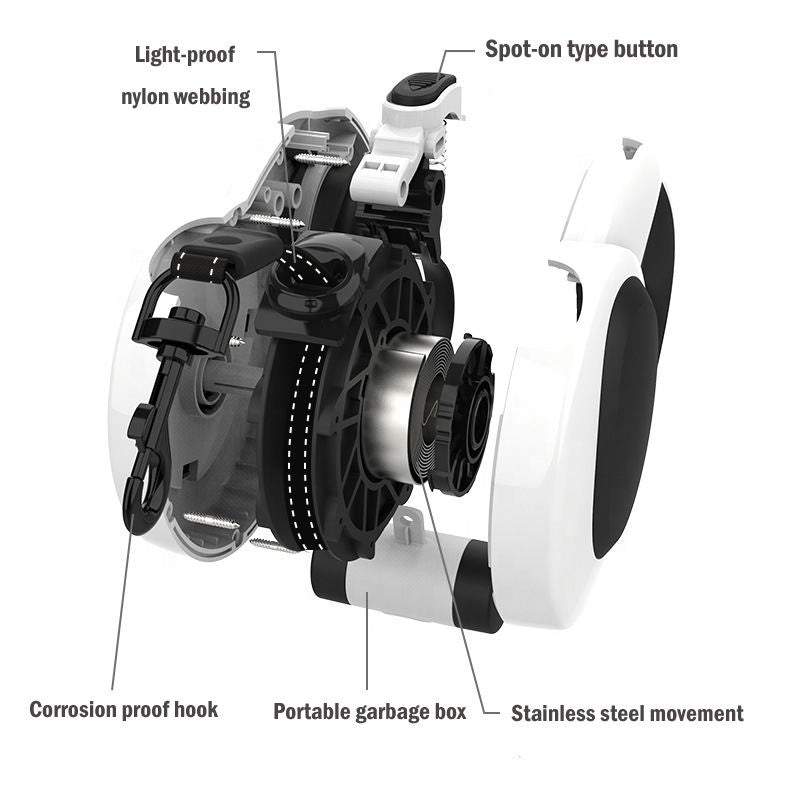 5-in-1 Reflective Dog Leash with Built-in LED Flashlight