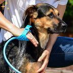 PetClean Dog Bathing Glove with Built-in Brush & Hose Connector
