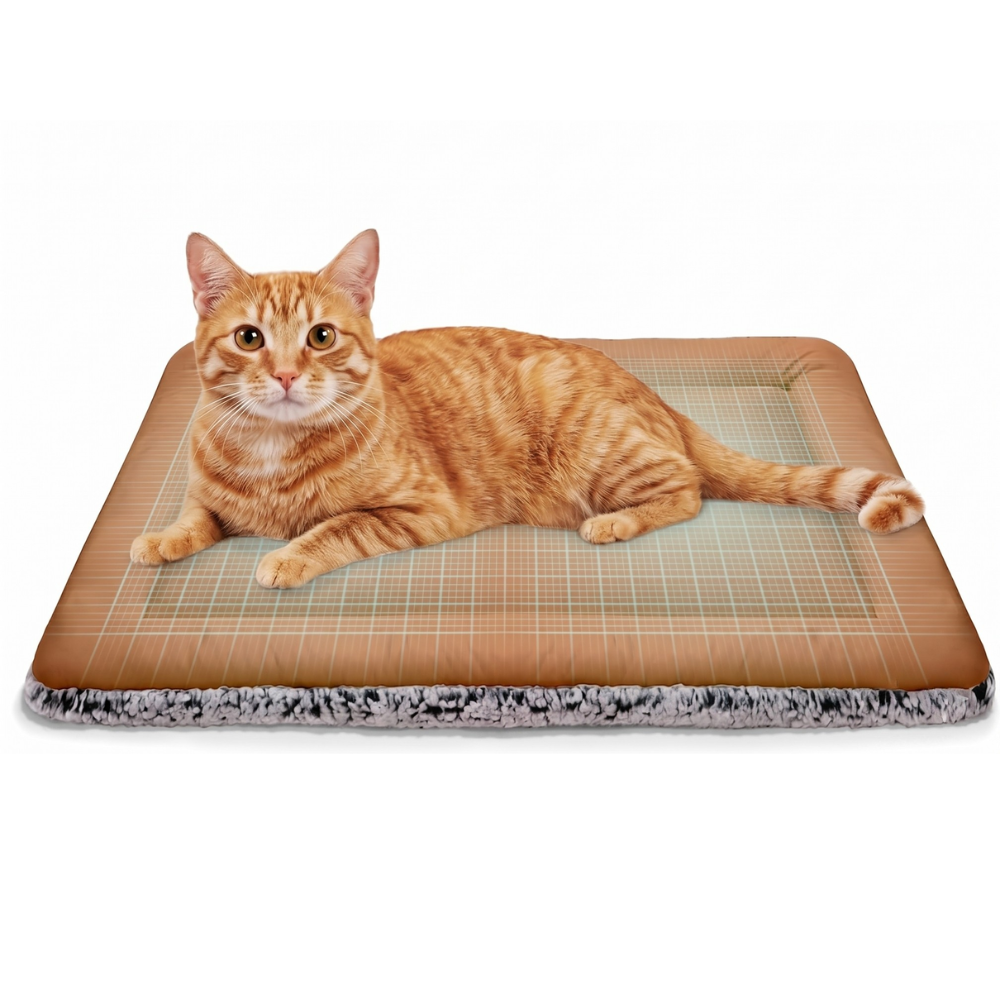 Reversible Pet Bed – Soft Fleece & Cooling Ice Silk Dual-Sided Cat Bed