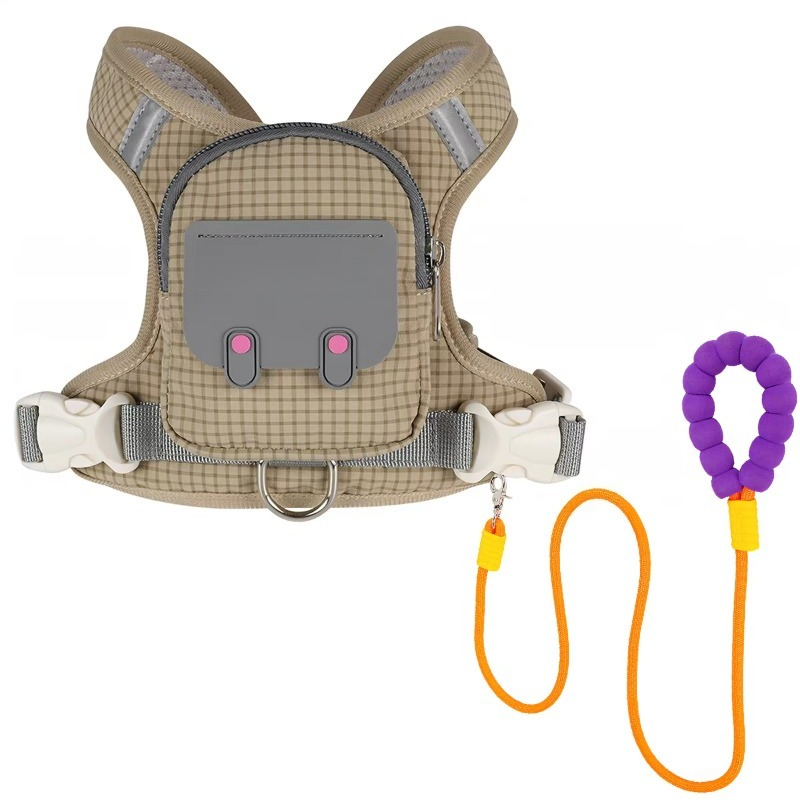 Dog Backpack Harness Set – Adjustable Pet Carrier & Walking Harness Combo