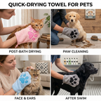 Quick-Drying Pet Towel – Super Absorbent, Soft & Compact for Dogs & Cats