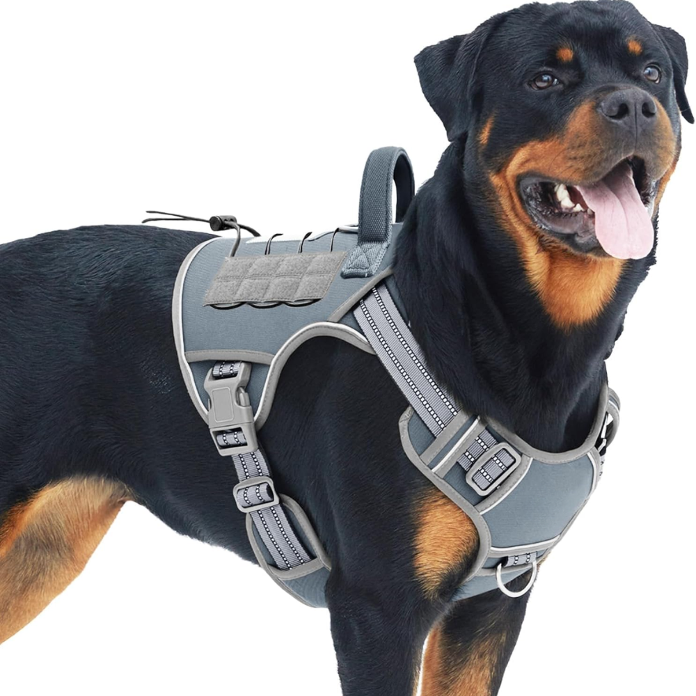 Tactical No-Pull Dog Harness — Adjustable Reflective Vest for Training & Walking