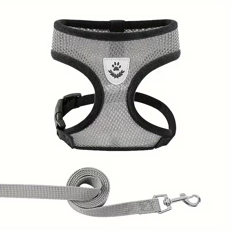 Adjustable Dog Harness with Reflective Leash – Comfortable, Safe & Breathable for Daily Walks