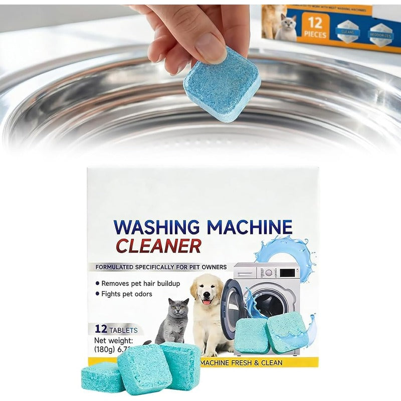 Pet Hair & Odor Washer Cleaner Tablets — Deep Clean Your Machine